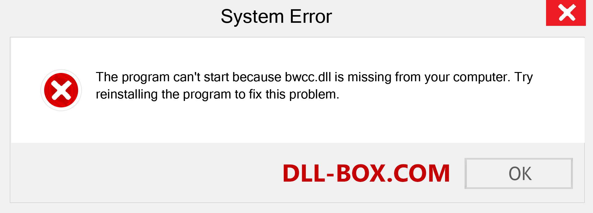  bwcc.dll file is missing?. Download for Windows 7, 8, 10 - Fix  bwcc dll Missing Error on Windows, photos, images